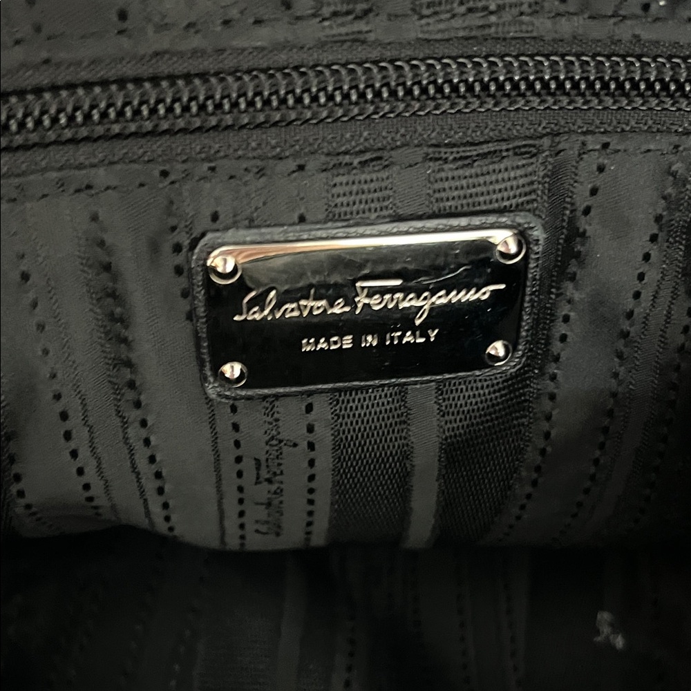 Ferragamo Black Quilted Leather Handbag - Picture 8 of 15